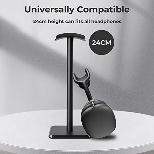 Support de Casque Alyvisun – Base Lestée, Hauteur 24 cm, Montage Sans Outils