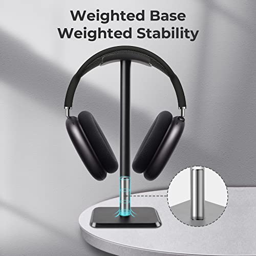 Support de Casque Alyvisun – Base Lestée, Hauteur 24 cm, Montage Sans Outils