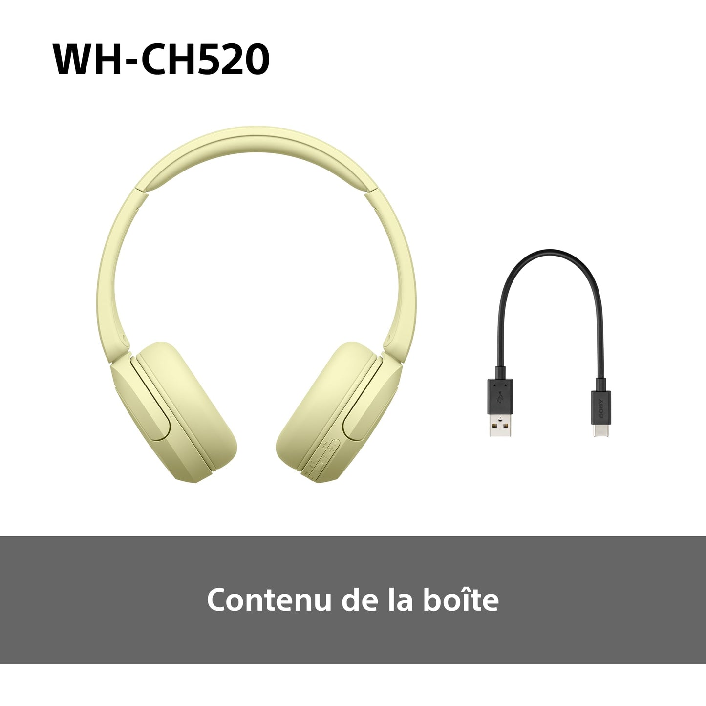 Sony WH-CH520 – Casque Bluetooth Supra-Auriculaire avec Autonomie de 50h et Connexion Multipoint