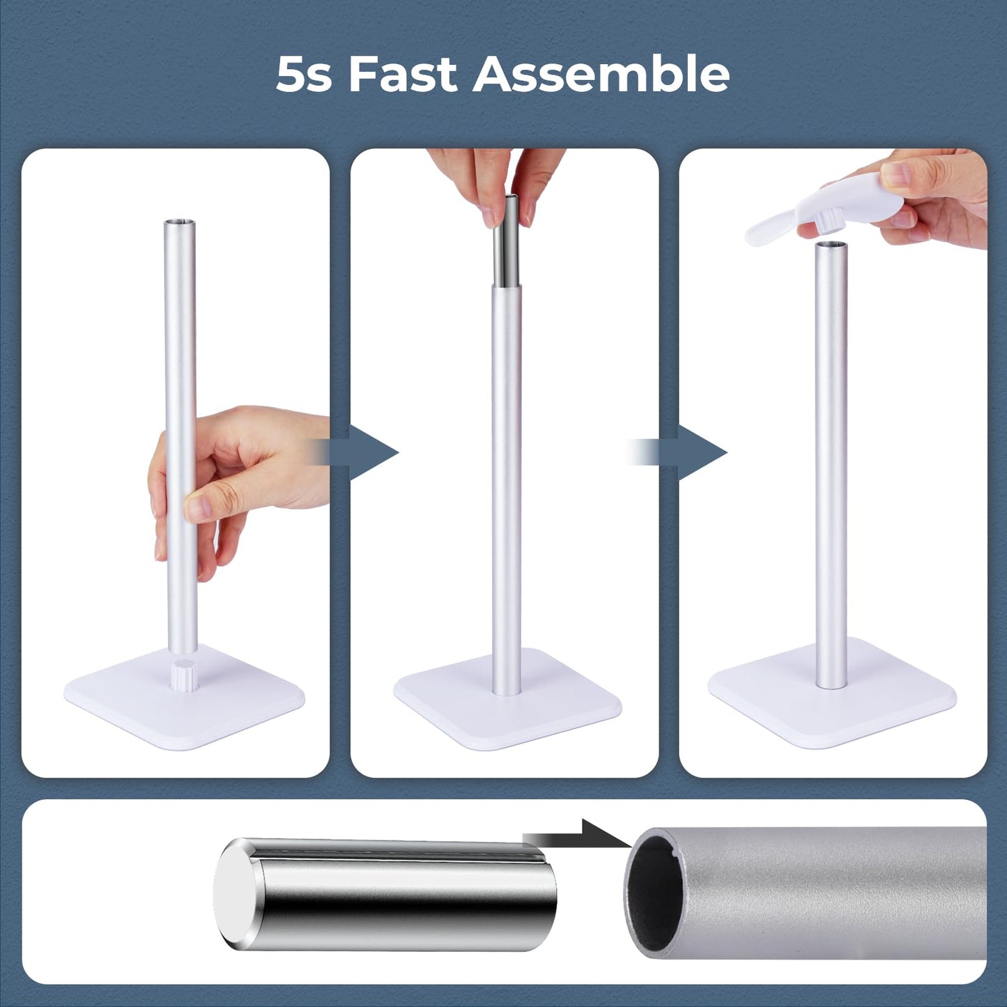 Support de Casque Alyvisun – Base Lestée, Hauteur 24 cm, Montage Sans Outils