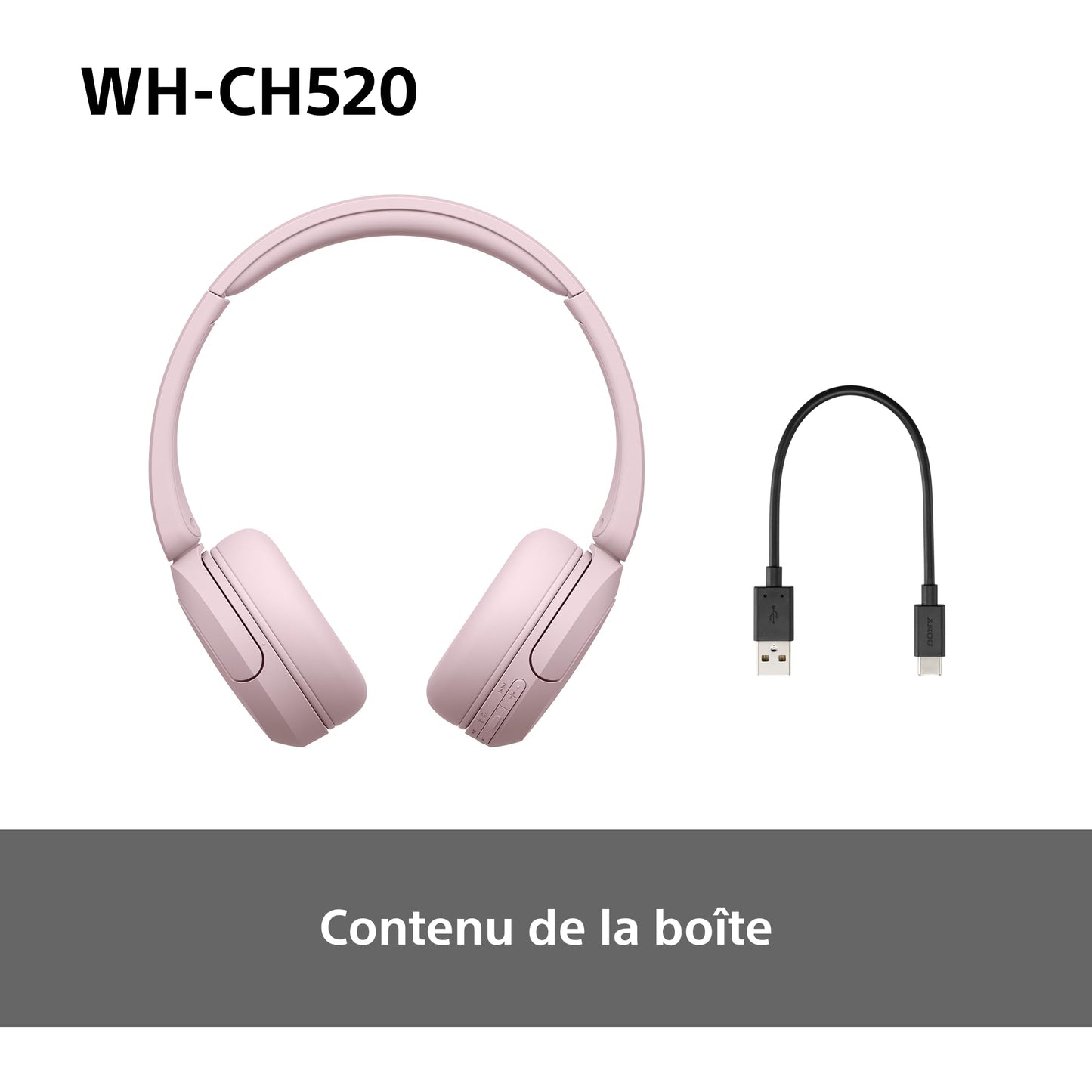 Sony WH-CH520 – Casque Bluetooth Supra-Auriculaire avec Autonomie de 50h et Connexion Multipoint