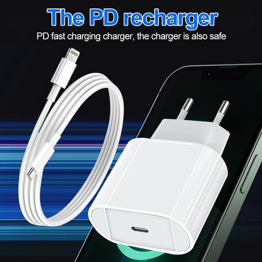 Chargeur Rapide iPhone – Certifié Apple MFi, 20W USB-C avec Câble Lightning 2m