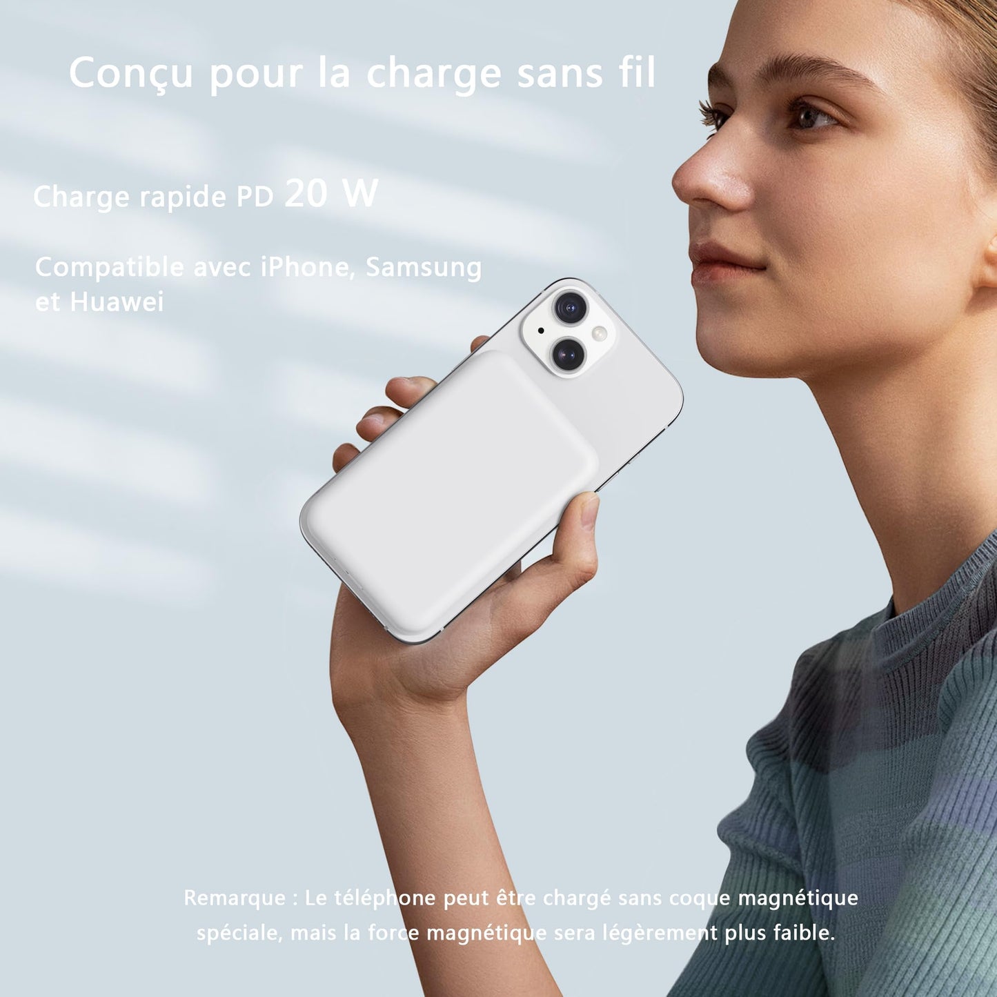Batterie Externe MagSafe 10 000 mAh – Chargeur Magnétique Sans Fil Liverchy