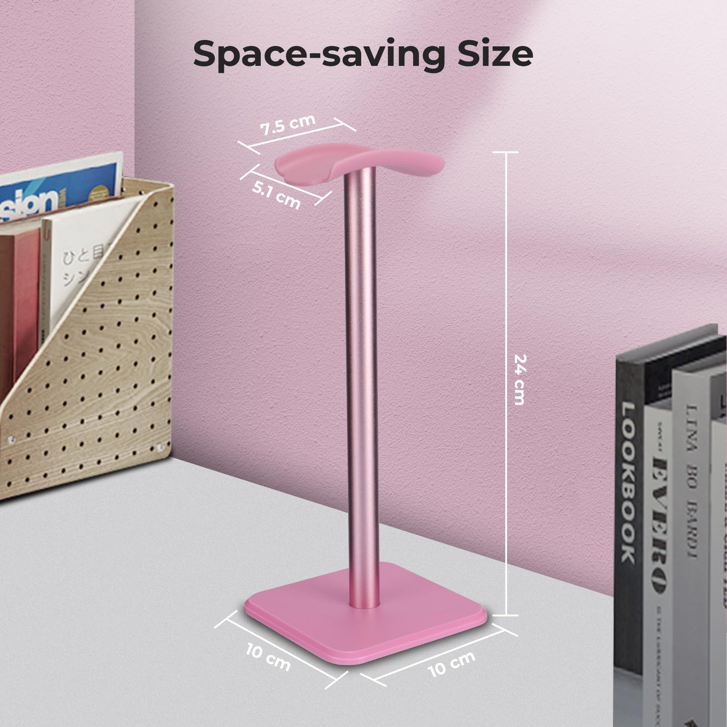 Support de Casque Alyvisun – Base Lestée, Hauteur 24 cm, Montage Sans Outils
