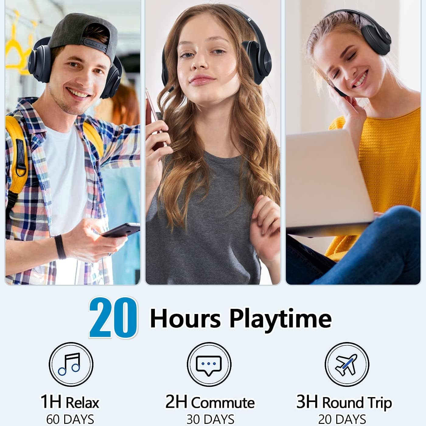 Casque Bluetooth Over-Ear Pliable – Hi-Fi Stéréo avec Microphone, FM, Carte SD et Mode Filaire