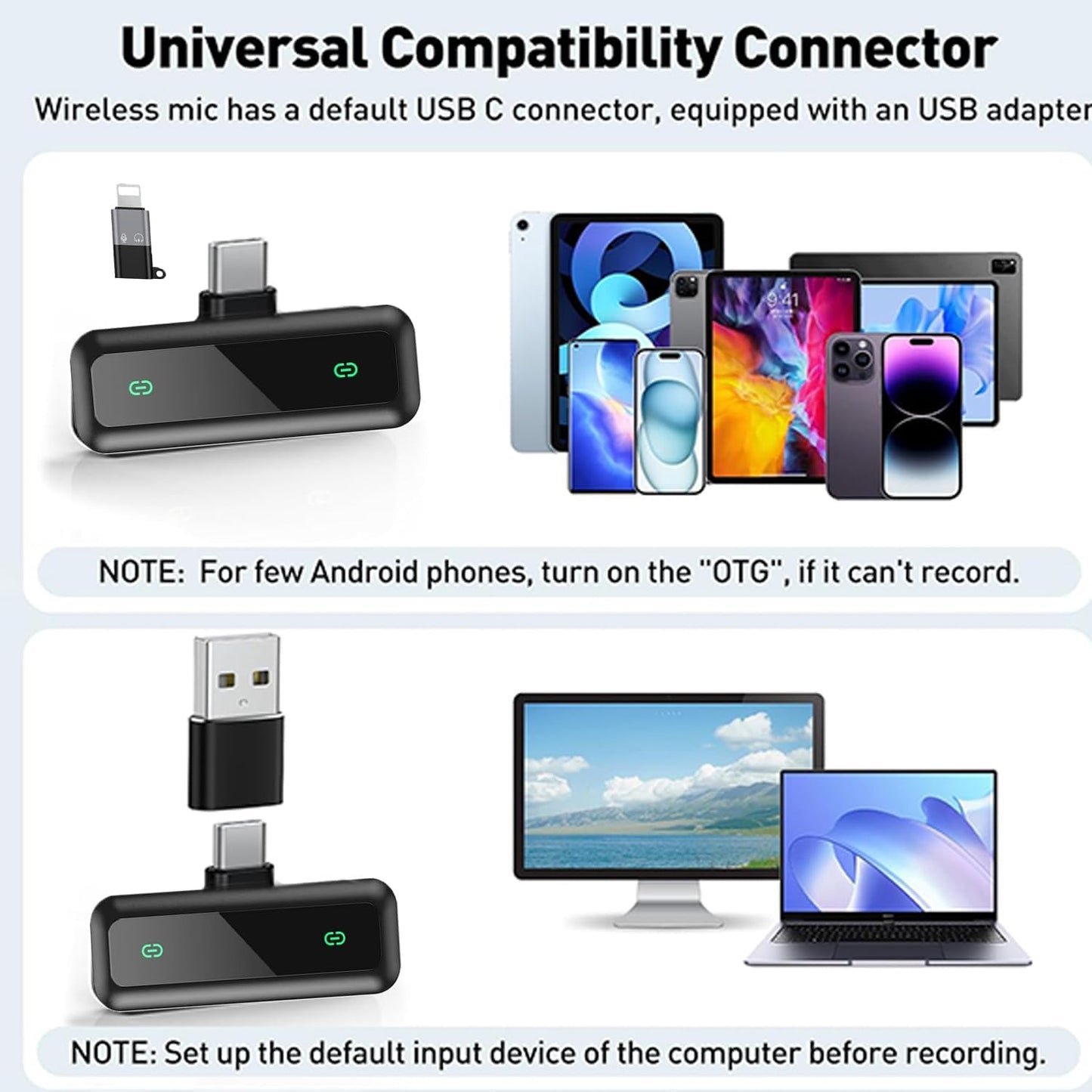 Microphone Cravate Sans Fil XIXIXIAXIA – Compatible iPhone, Android, PC – Réduction de Bruit AI