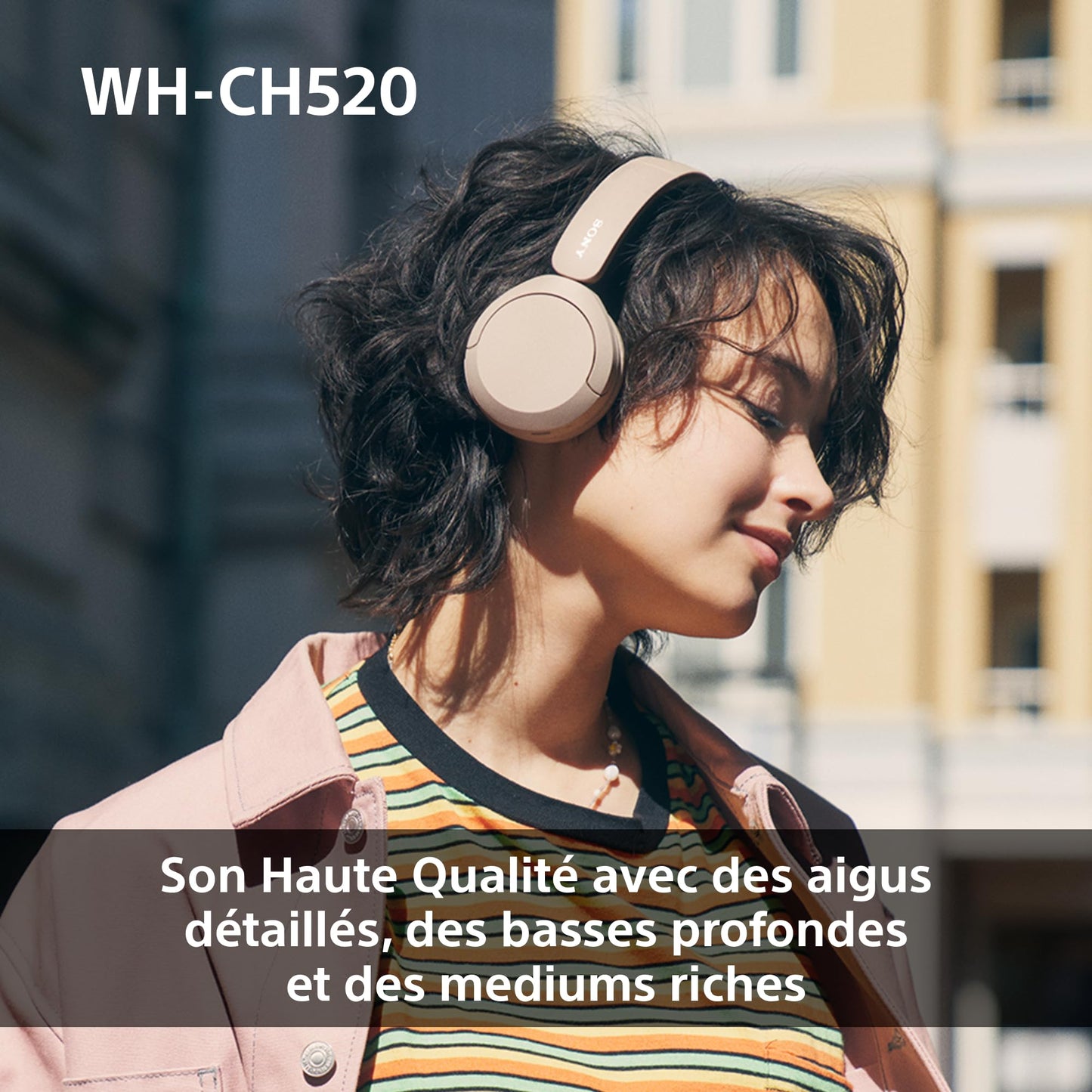Sony WH-CH520 – Casque Bluetooth Supra-Auriculaire avec Autonomie de 50h et Connexion Multipoint