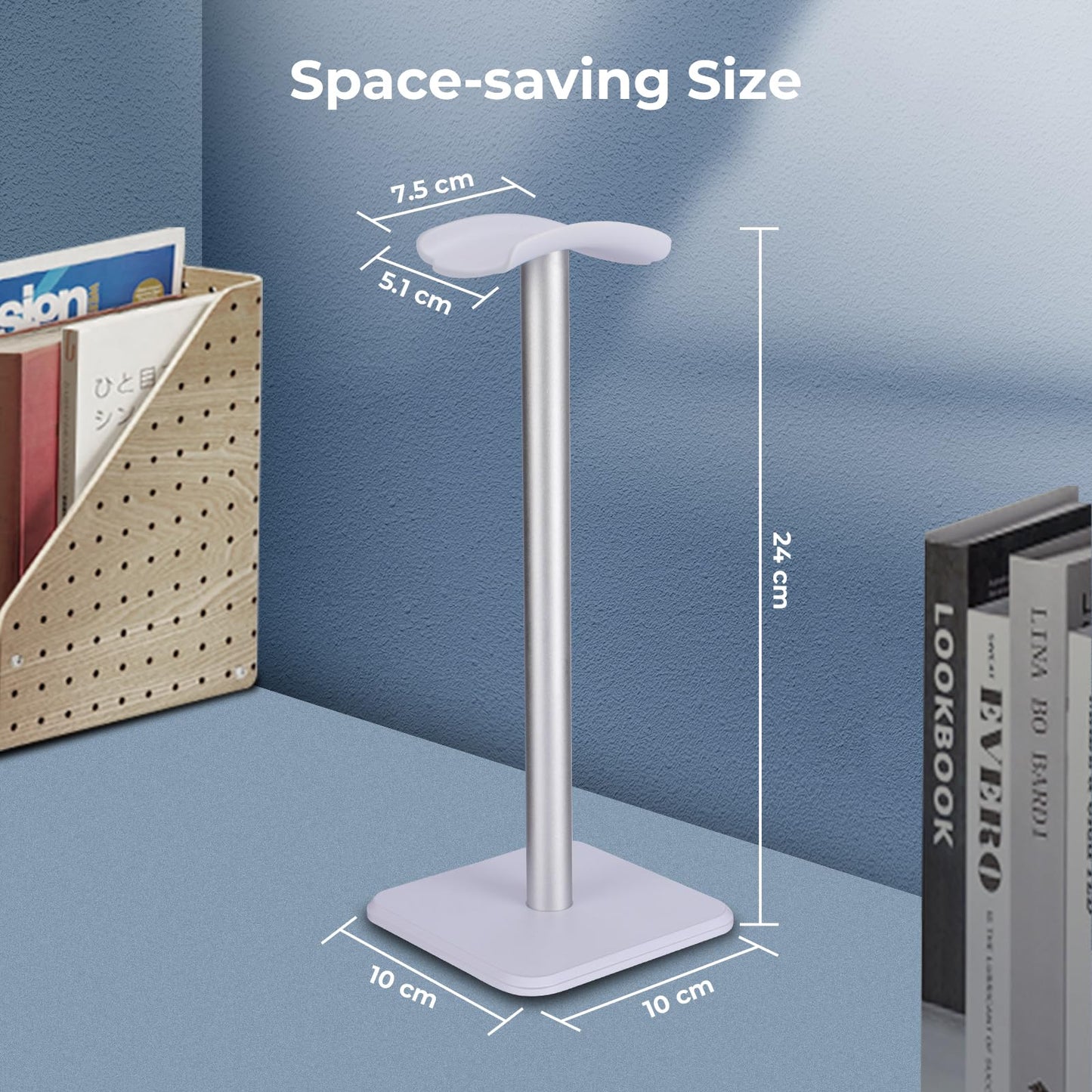 Support de Casque Alyvisun – Base Lestée, Hauteur 24 cm, Montage Sans Outils