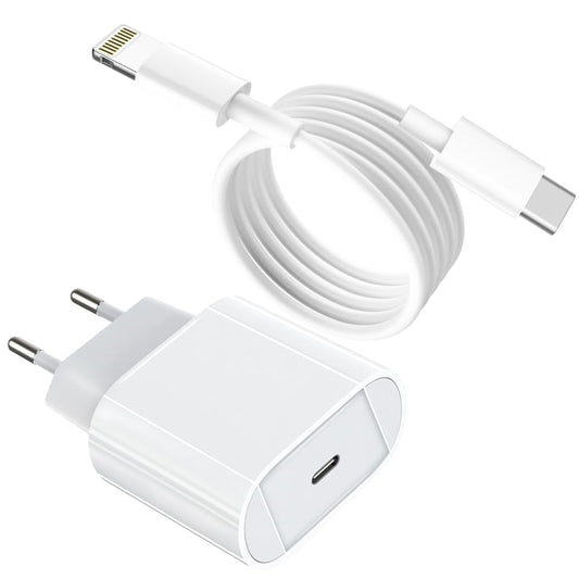 Chargeur Rapide iPhone – Certifié Apple MFi, 20W USB-C avec Câble Lightning 2m