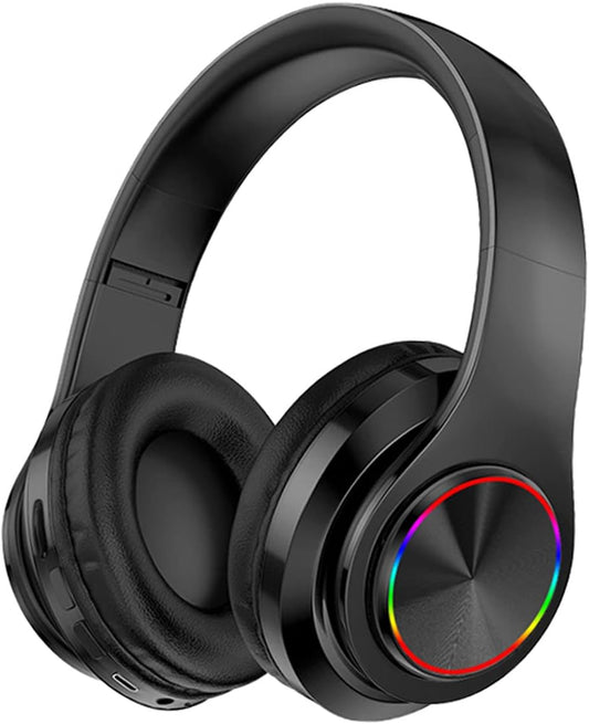 Casque Bluetooth Over-Ear Pliable – Hi-Fi Stéréo avec Microphone, FM, Carte SD et Mode Filaire