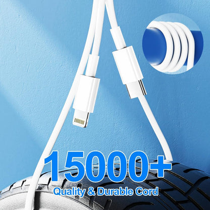 Chargeur Rapide iPhone – Certifié Apple MFi, 20W USB-C avec Câble Lightning 2m