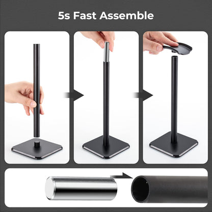 Support de Casque Alyvisun – Base Lestée, Hauteur 24 cm, Montage Sans Outils
