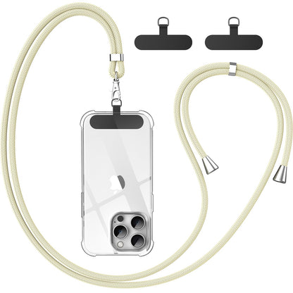 Cordon Téléphone Caslord – Lanière Universelle 1,6 m avec 2 Patchs Durables