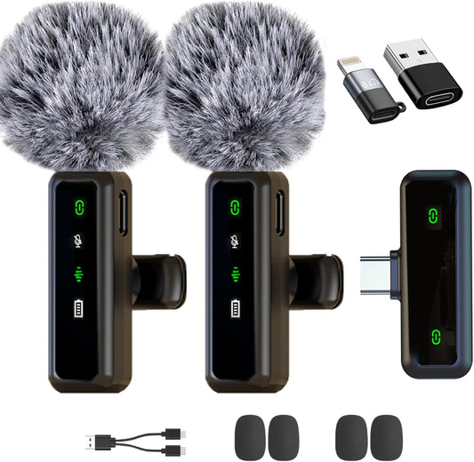 Microphone Cravate Sans Fil XIXIXIAXIA – Compatible iPhone, Android, PC – Réduction de Bruit AI