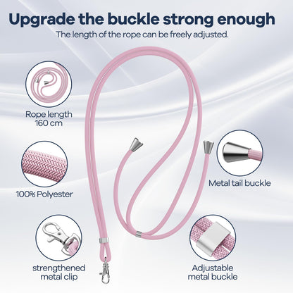 Cordon Téléphone Caslord – Lanière Universelle 1,6 m avec 2 Patchs Durables