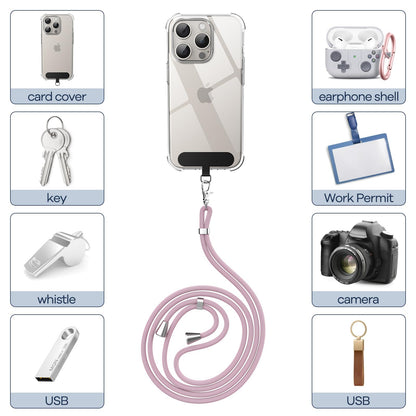 Cordon Téléphone Caslord – Lanière Universelle 1,6 m avec 2 Patchs Durables