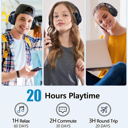 Casque Bluetooth Over-Ear Pliable – Hi-Fi Stéréo avec Microphone, FM, Carte SD et Mode Filaire
